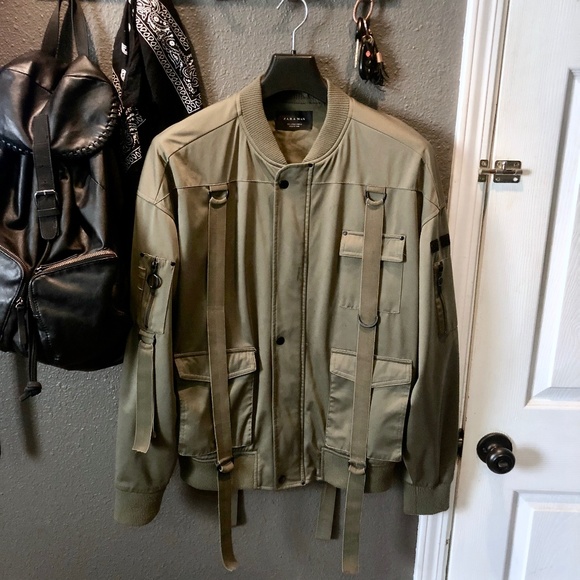Zara Other - Zara Bomber Flight Jacket with Taping